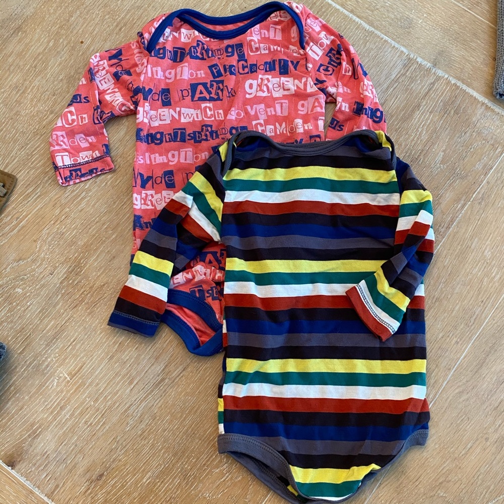 Set of 2 Kickee Long Sleeve Bodysuits
